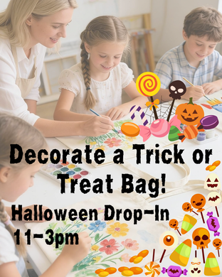 10/31/26 - Saturday - 11-3pm - Trick or Treat Bag Decorating Drop-In