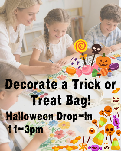 10/31/26 - Saturday - 11-3pm - Trick or Treat Bag Decorating Drop-In