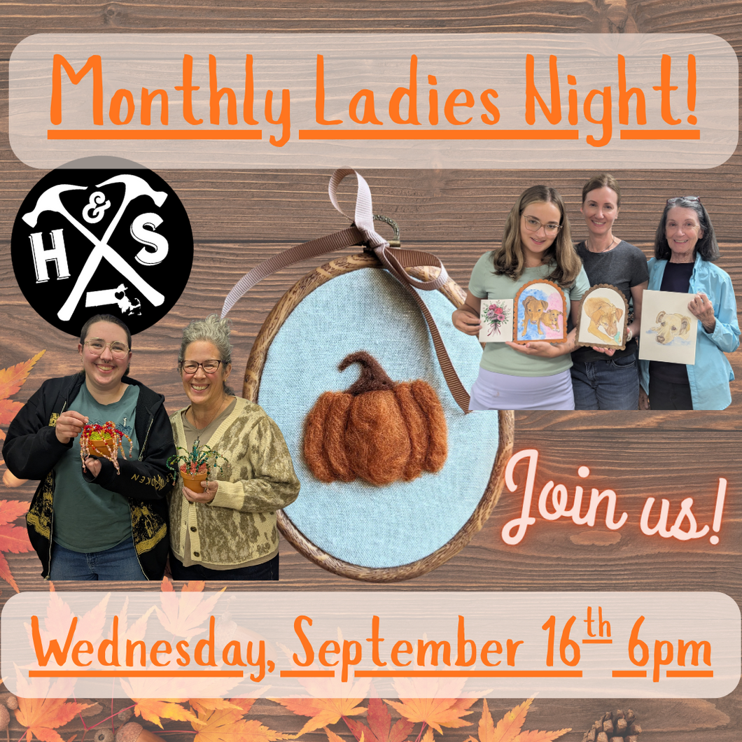 9/16/26 - Wednesday 6pm - Monthly Ladies Night Out!