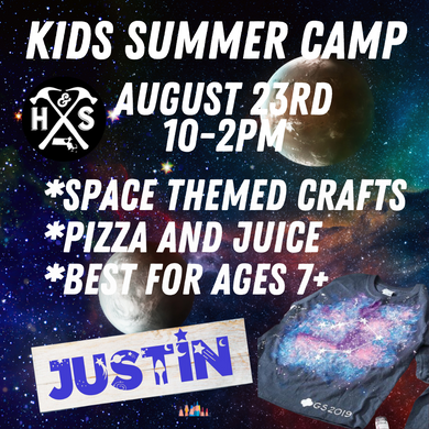 8/23/23 - Wednesday - 10-2pm - SPACE THEMED KIDS CAMP