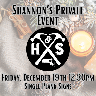 Shannon's Private Event