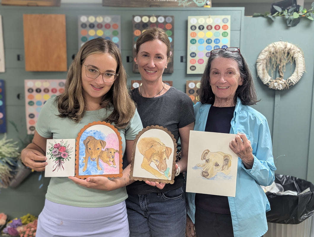 8/29/26 - Saturday 4:30pm - Paint Your Pet! Watercolors Edition!