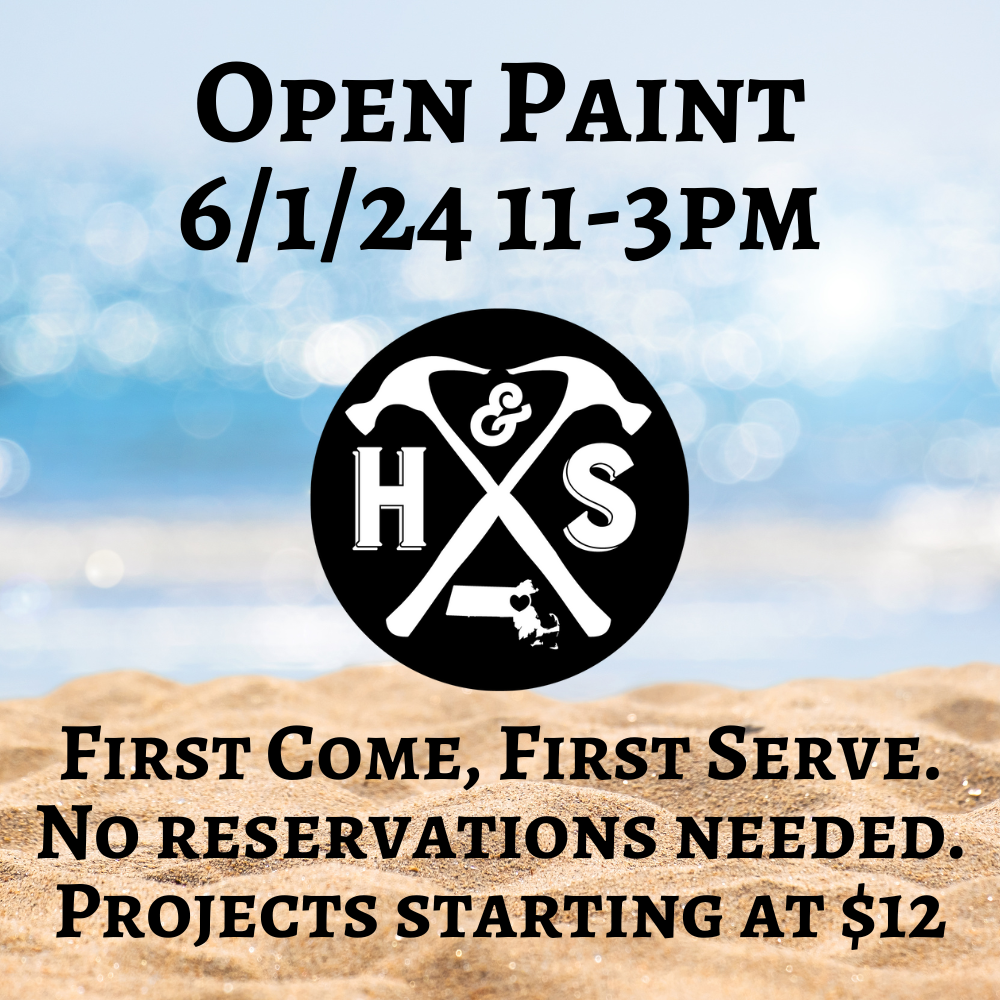 6/1/24 - Saturday- 11-3pm - OPEN PAINT, YOUR CHOICE starting at $12