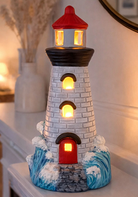 6/19/26 - Friday 6pm- Lighthouse Ceramic Plug-in Light