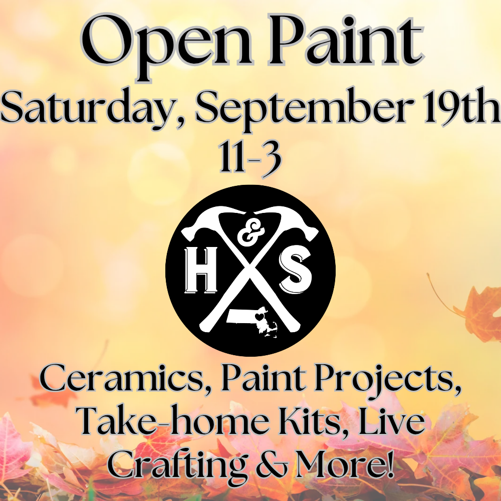 9/19/26 - Saturday - 11-3pm - OPEN PAINT