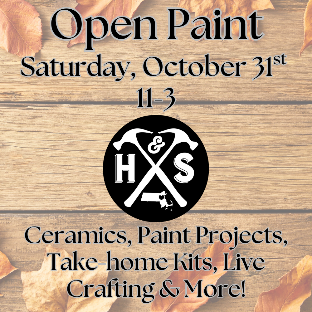 10/31/26 - Saturday - 11-3pm - OPEN PAINT