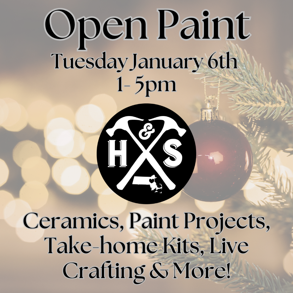 1/6/26 - Tuesday - 1-5pm - OPEN PAINT