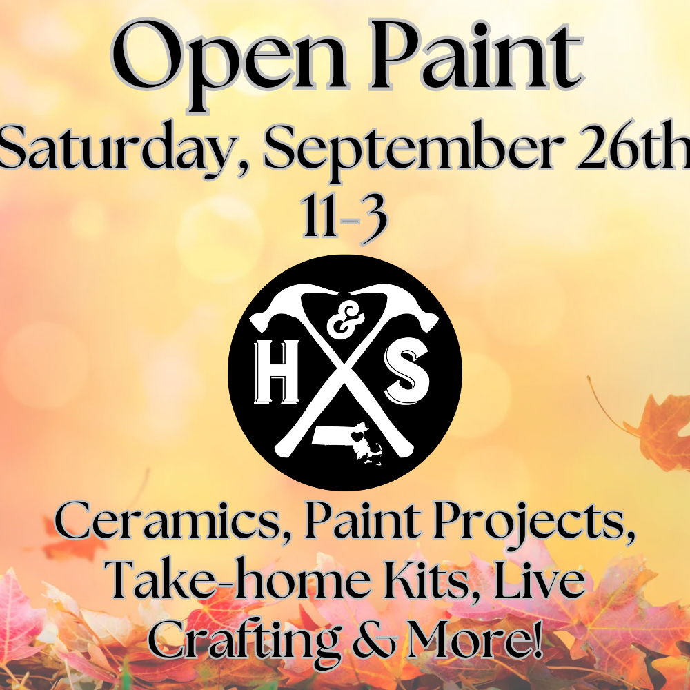 9/26/26 - Saturday - 11-3pm - OPEN PAINT